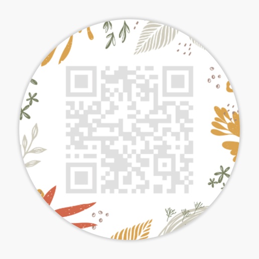 A digital menu botanical orange white design for Menus