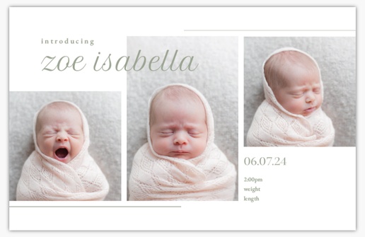 Design Preview for Modern & Simple Invitations & Announcements Templates, 4.6” x 7.2” Flat