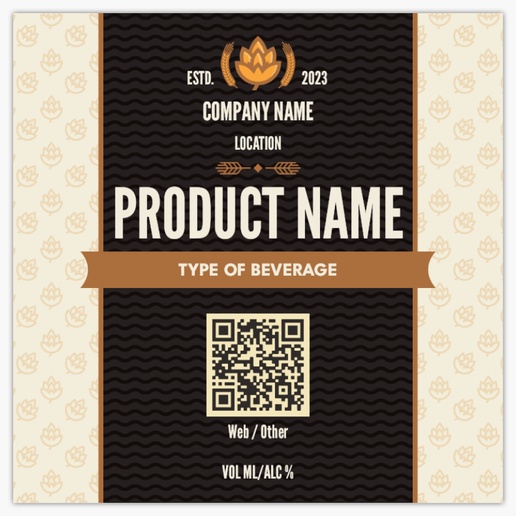Design Preview for Design Gallery: Patterns & Textures Beer Labels, Square 9.5 x 9.5 cm Horizontal