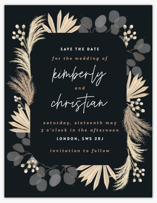 Design Preview for Save The Date Cards, 13.9 x 10.7 cm