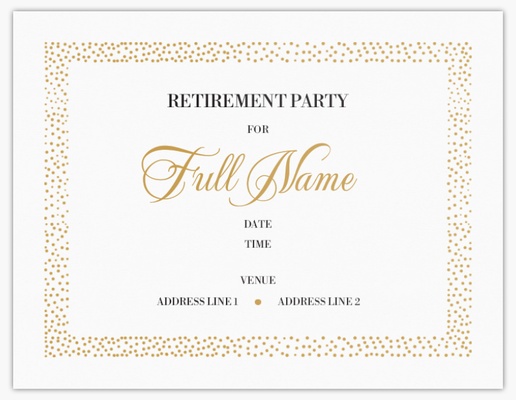 Design Preview for Retirement Invitations & Announcements, Flat 13.9 x 10.7 cm