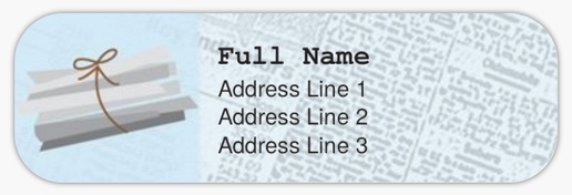 Design Preview for News & Books Return Address Labels Templates, White Paper