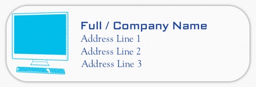 Design Preview for Computer & Software Sales Return Address Labels Templates, White Paper
