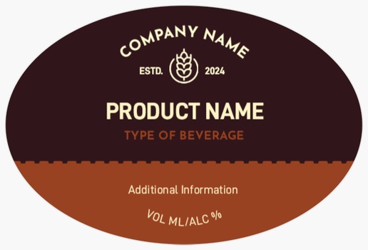 Design Preview for Design Gallery: Modern & Simple Beer Labels, Oval 15 x 10 cm Horizontal