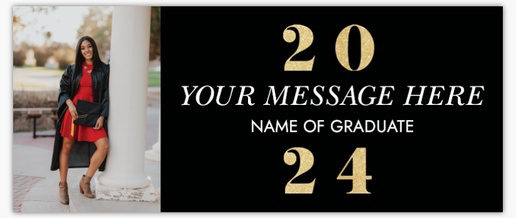 Design Preview for Design Gallery: Personalized Graduation Banners, 2.5' x 6' Indoor vinyl Single-Sided
