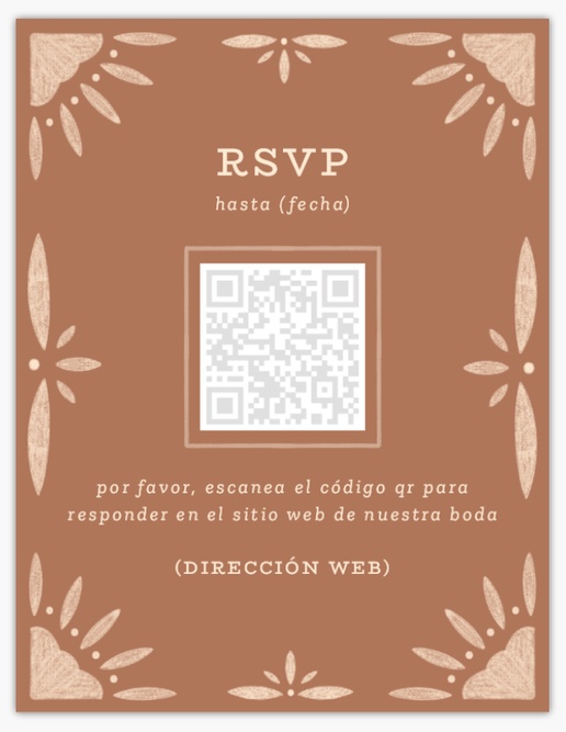 Un tarjeta rsvp boda diseño marrón para Tema