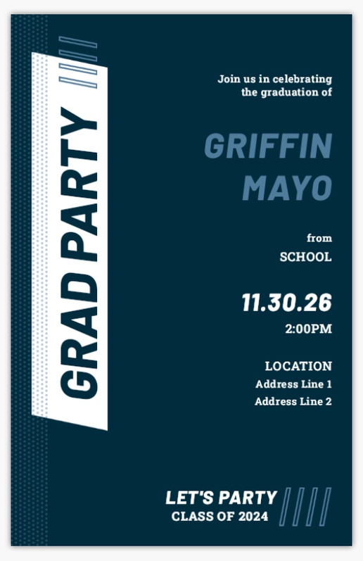 A grad senior night blue gray design for Graduation Party