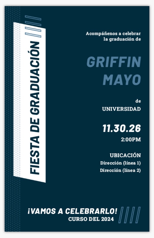 Un grad senior night diseño azul gris para Fiesta de graduación
