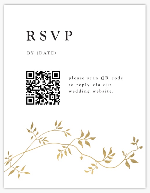A qr code rsvp wedding white cream design for QR Code