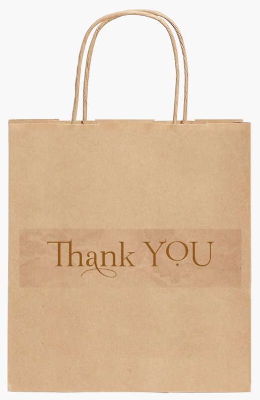 Aperçu du graphisme pour Galerie de modèles : sacs en papier kraft pour commerces et boutiques, 19 x 8 x 21 cm