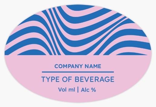 Design Preview for Design Gallery: Patterns & Textures Beer Labels, Oval 7.5 x 5 cm Horizontal