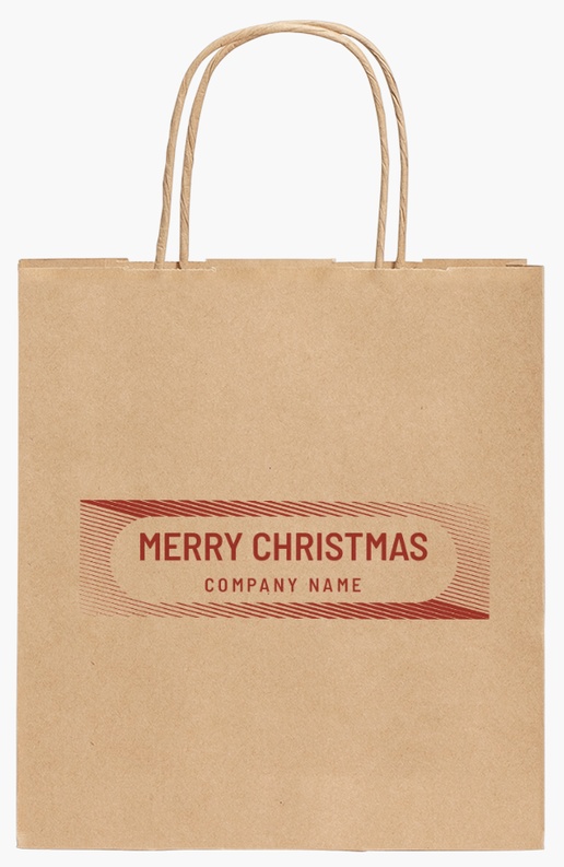 Design Preview for Design Gallery: Seasonal Standard Kraft Paper Bags, 19 x 8 x 21 cm