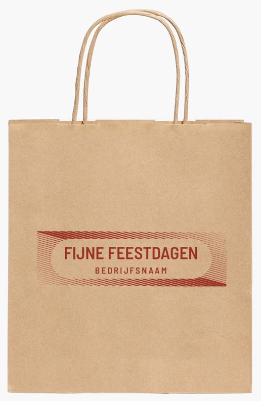 Voorvertoning ontwerp voor Ontwerpgalerij: Feestdagen Kraftpapieren tassen, 190 x 80 x 210 mm