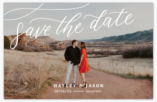 Design Preview for Design Gallery: Typographical Save The Date Cards, 18.2 x 11.7 cm