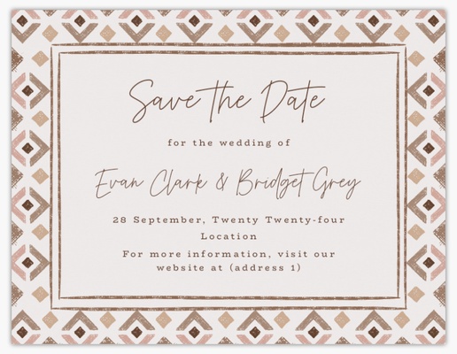 Design Preview for Templates for Patterns & Textures Save The Date Cards , Flat 10.7 x 13.9 cm