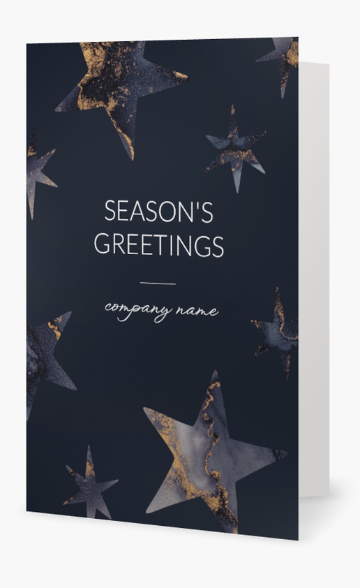 A stars business holiday black gray design for Greeting