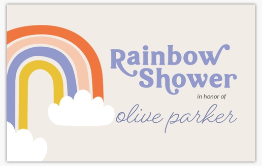 A rainbow baby rainbow baby shower orange gray design for Baby Shower