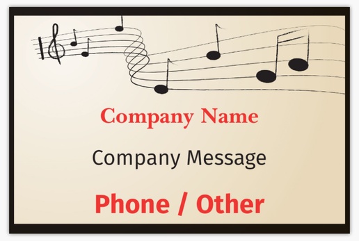 Design Preview for Music Lawn Signs Templates, 18" x 27" Horizontal
