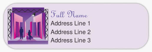Design Preview for Theater Return Address Labels Templates, White Paper