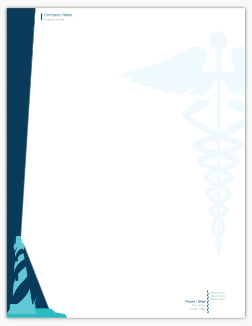 A 灯台 醫藥 blue design