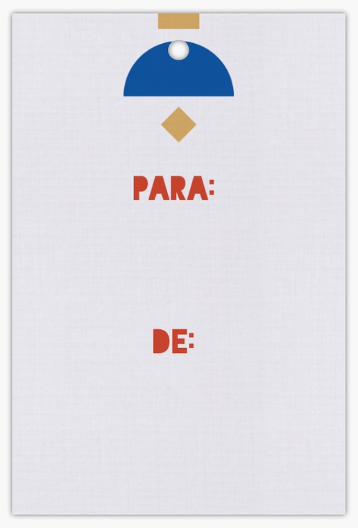 Vista previa del diseño de Galería de diseños de etiquetas colgantes para audaz y colorido, 5 x 7,5 cm De lino