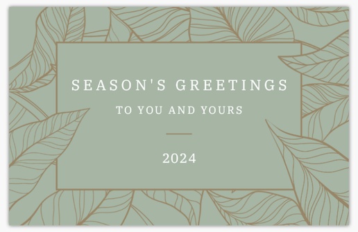 A seasons greeting leaves gray design for Holiday