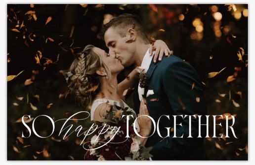A wedding holiday card together white design for Modern & Simple with 1 uploads