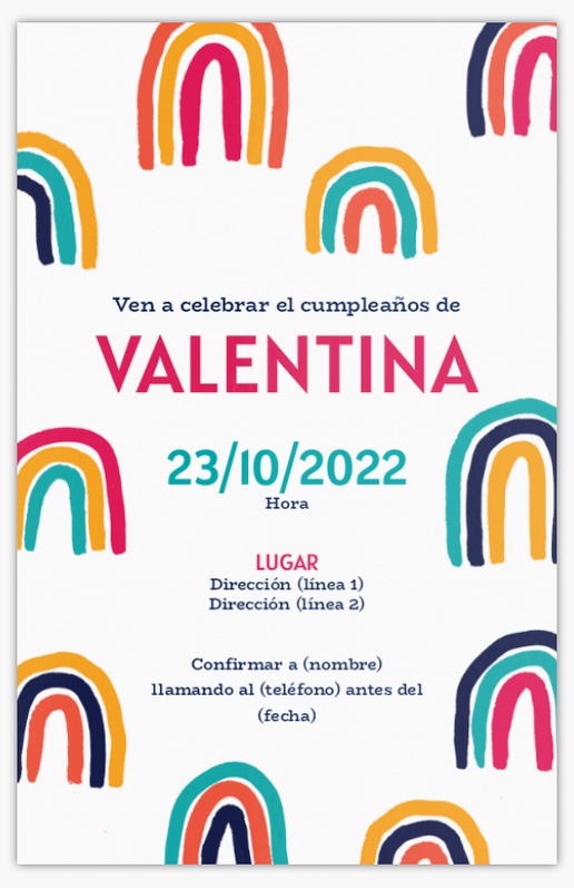 Vista previa del diseño de Invitaciones para fiesta de cumpleaños infantil , 18,2 x 11,7 cm