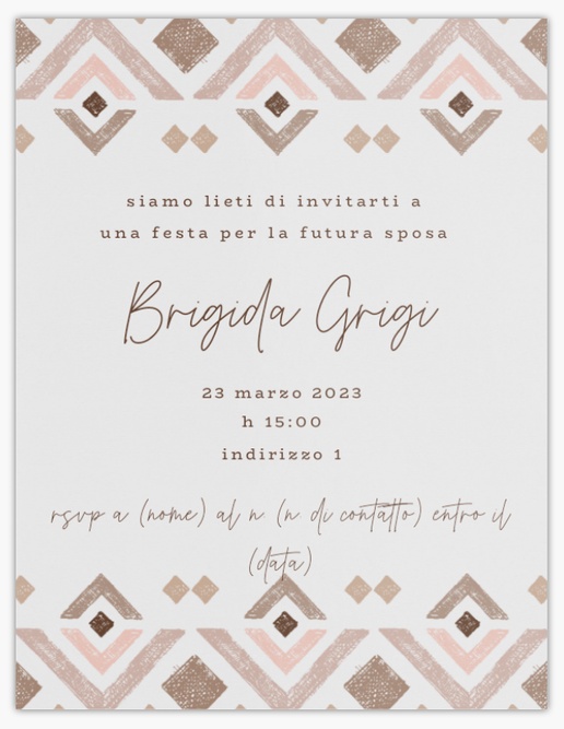 Anteprima design per Galleria di design: inviti e biglietti per festa della sposa, Piatto 13,9 x 10,7 cm