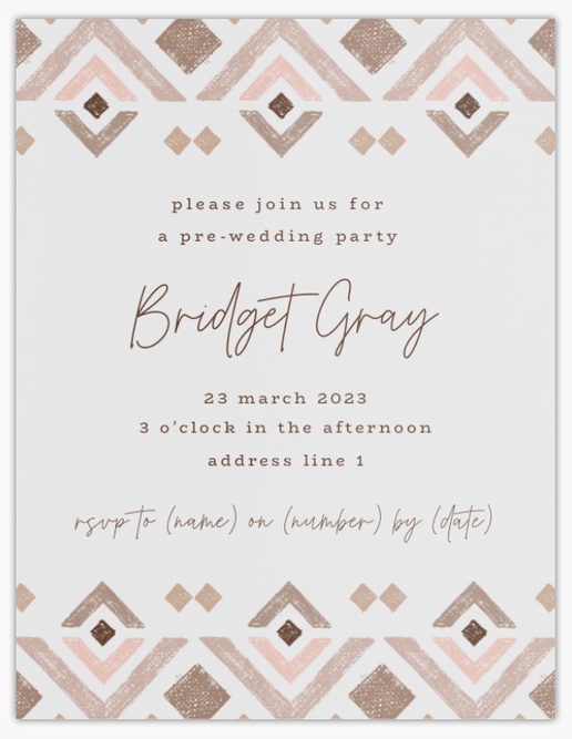 Design Preview for Design Gallery: Bridal Shower Invitations & Announcements, Flat 13.9 x 10.7 cm