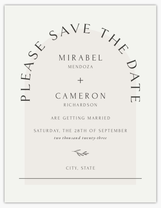 A minimal sophisticated gray design for Save the Date