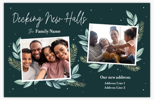 A moving announcement new address announcement cards black gray design for Theme with 2 uploads