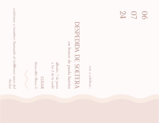 Vista previa del diseño de Galería de diseños de tarjetas e invitaciones para despedida de soltera, Plano 13,9 x 10,7 cm