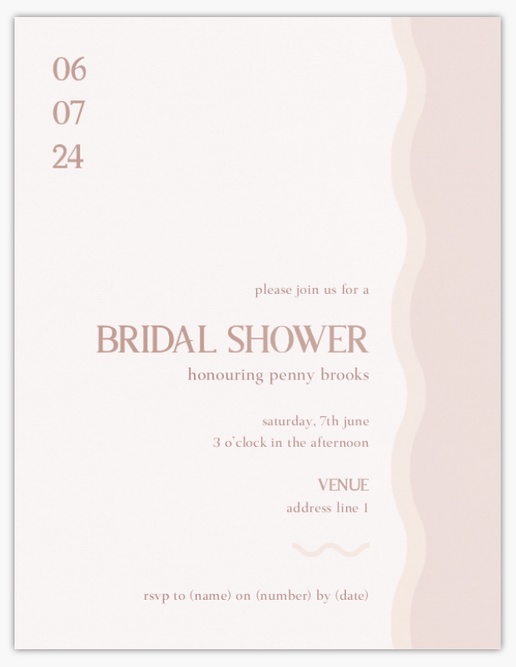 Design Preview for Design Gallery: Bridal Shower Invitations & Announcements, Flat 13.9 x 10.7 cm