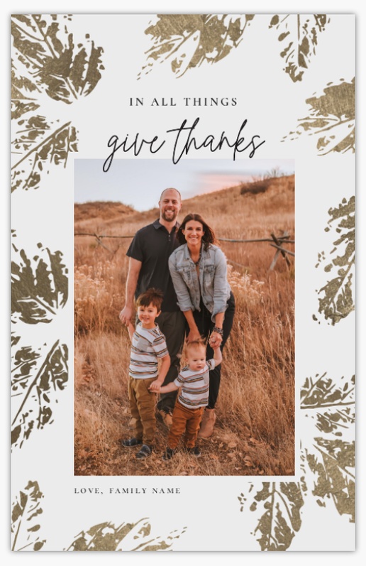 Design Preview for Thanksgiving Cards: Designs and Templates, Flat 4.6" x 7.2" 