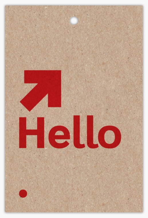 Design Preview for Design Gallery: Marketing & Communications Swing Tags, 5 x 7.5 cm Kraft