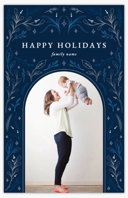 Design Preview for Design Gallery: Elegant Christmas Cards, Flat 4.6" x 7.2" 