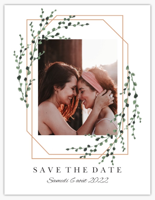 Aperçu du graphisme pour Galerie de modèles : cartes « save the date », 13,9 x 10,7 cm