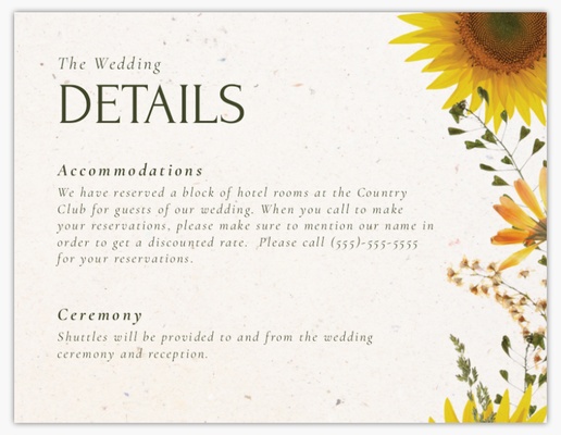 Design Preview for  Wedding Enclosure Cards Templates, Flat 5.5" x 4"