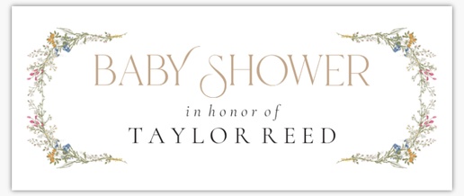 Design Preview for Baby Shower Vinyl Banners Templates, 2.5' x 6' Indoor vinyl Double-Sided