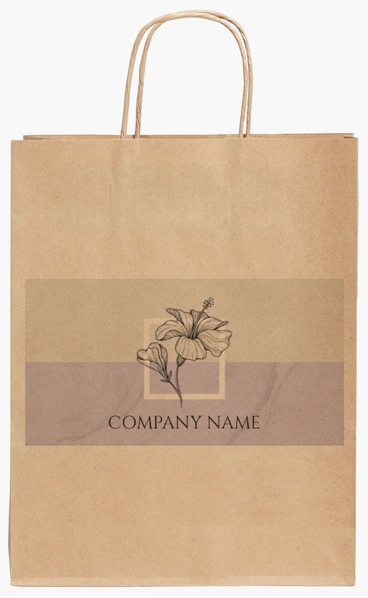 Design Preview for Design Gallery: Beauty & Spa Standard Kraft Paper Bags, M (240 x 110 x 310 mm)