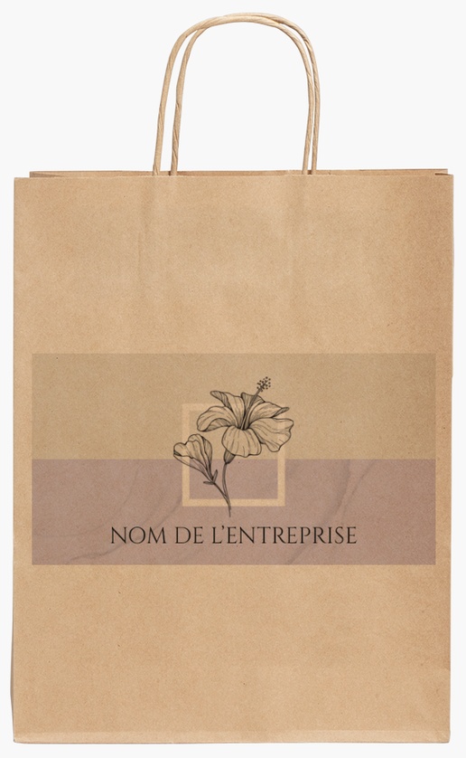 Aperçu du graphisme pour Galerie de modèles : sacs en papier kraft pour commerce, 24 x 11 x 31 cm