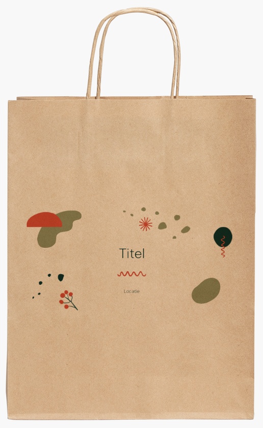 Voorvertoning ontwerp voor Ontwerpgalerij: Leuk en grappig Kraftpapieren tassen, 24 x 11 x 31 cm