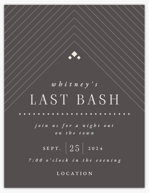 A vintage modern gray design for Bachelorette & Bachelor Parties