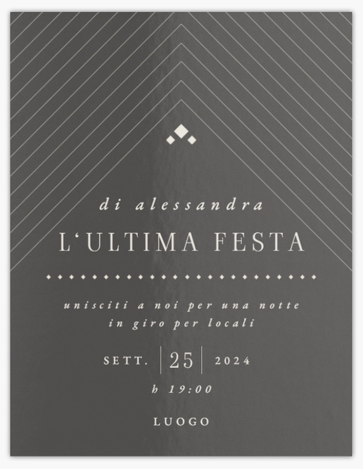Anteprima design per Galleria di design: inviti e biglietti per addio al nubilato e celibato, Piatto 13,9 x 10,7 cm