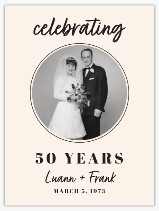 A modern anniversary party gray design for Occasion with 1 uploads