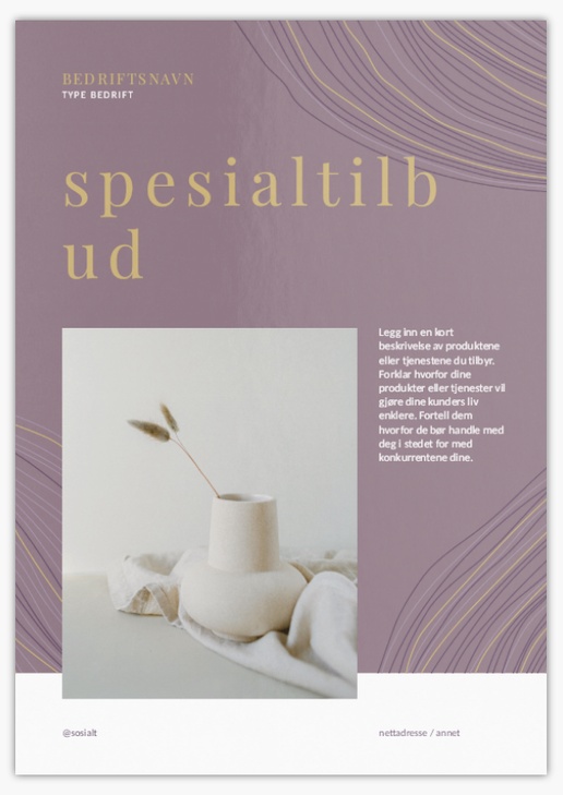 Forhåndsvisning av design for Designgalleri: Minimal Postkort, A5 (148 x 210 mm)