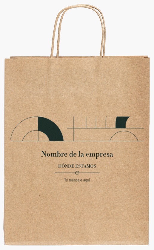 Vista previa del diseño de Galería de diseños de bolsas de papel kraft estándar para elegante, 24 x 11 x 31 cm