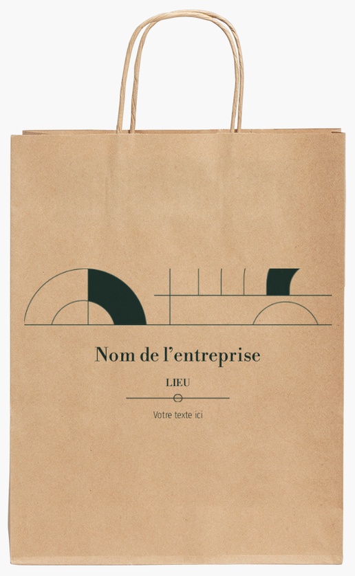 Aperçu du graphisme pour Galerie de modèles : sacs en papier kraft pour marketing et relations publiques, 240 x 110 x 310 mm