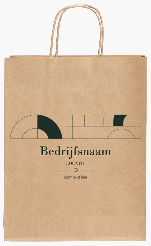 Voorvertoning ontwerp voor Ontwerpgalerij: Elegant Kraftpapieren tassen, 240 x 110 x 310 mm